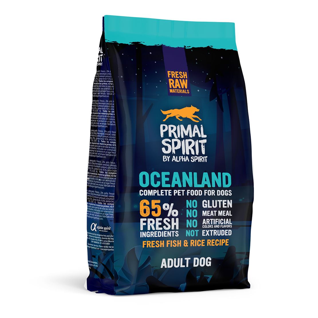 Primal Spirit Dog 65% Oceanland Dog - pește de ocean 1kg