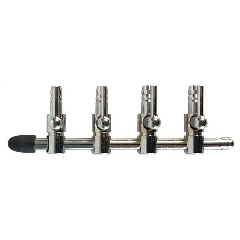 Colector pentru tuburi de acvariu 4/6 mm - cu 4 căi
