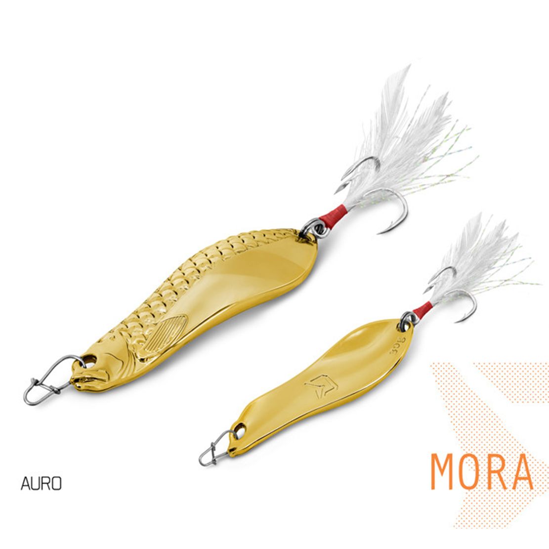 Lingura oscilantă Delphin MORA 30g AURO hook 4