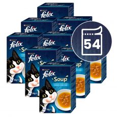 FELIX Soup Selecție delicioasă cu cod, cu ton, cu cambulă 54 x 48 g