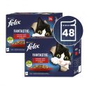 FELIX Fantastic selecție de pliculețe delicioase în gelatină - multe pliculețe 48 x 85 g
