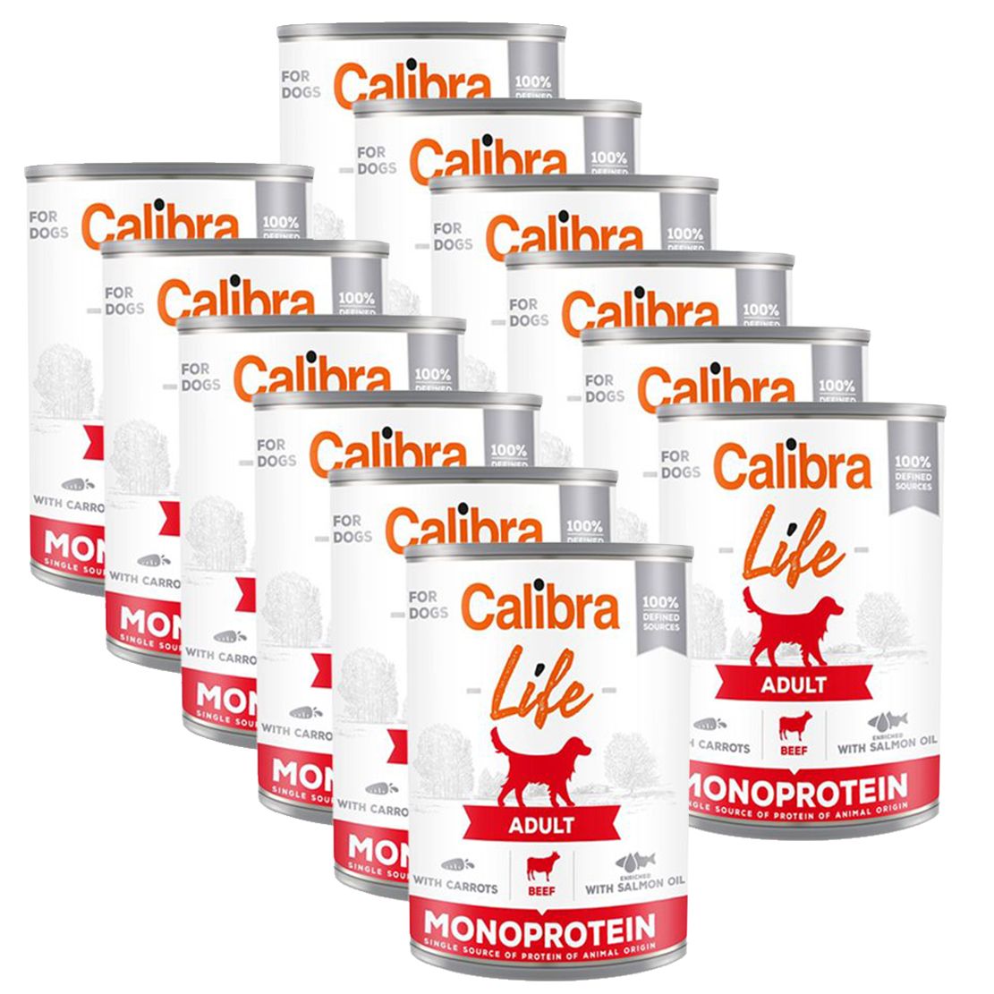 Calibra Dog Life Adult Beef with Carrots 12 x 400 g