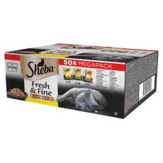 Sheba Fresh & Fine pui, pasare si curcan 50 x 50 g