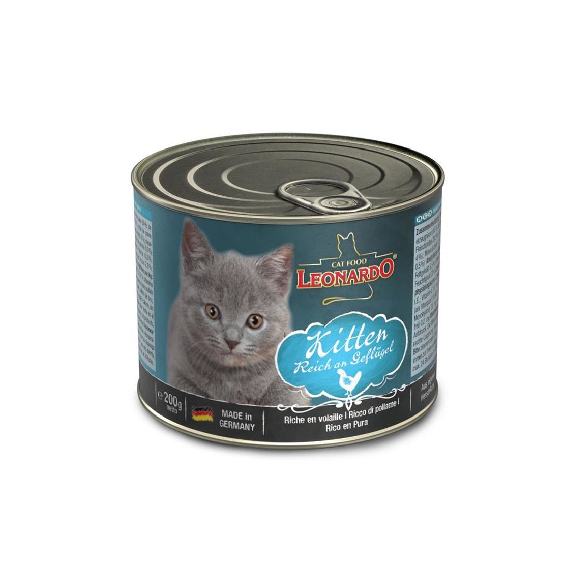 Conservă pntru pisici Leonardo Kitten 200 g
