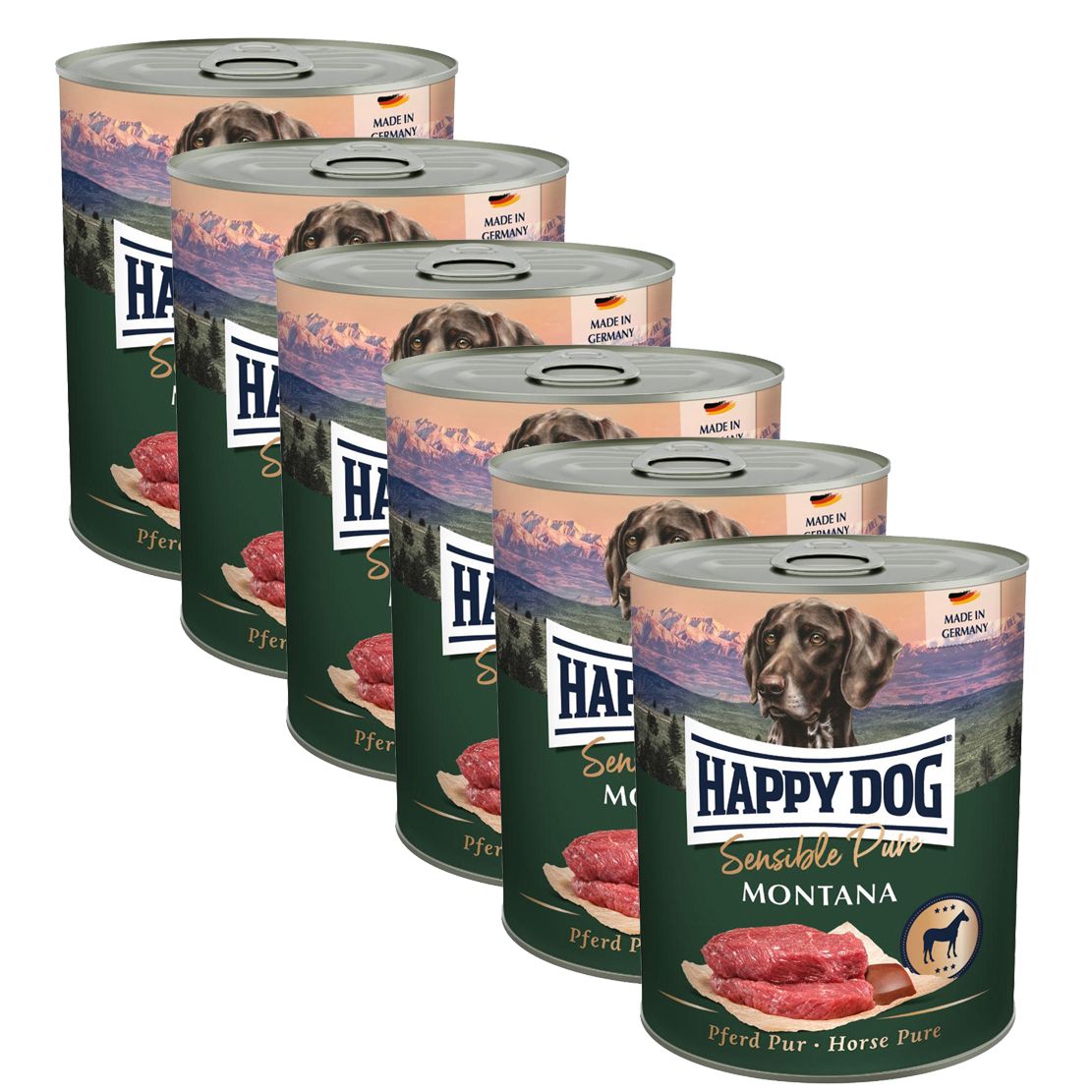 Happy Dog Pferd Pure Montana - 6 x 800 g / cal