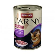 CARNY ADULT - hrană pentru pisici, cu carne de bovin și miel - 400 g 
