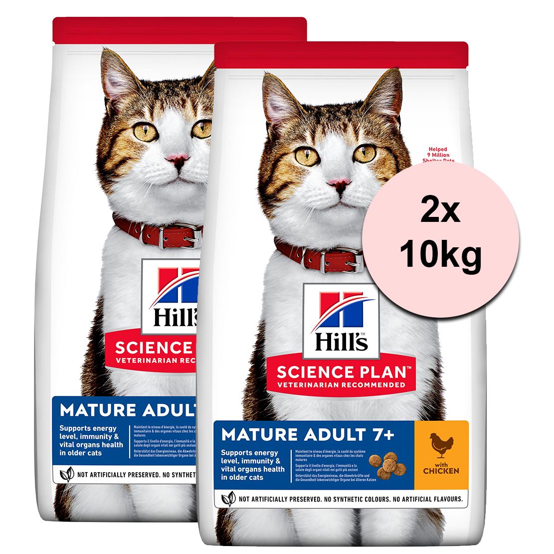 Hill's Science Plan Feline Mature Adult 7+ Chicken 2 x 10kg