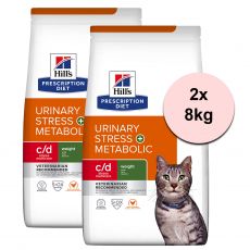 Hill\'s Prescription Diet c/d Stress + Metabolic Sistem urinar pentru pisici 2 x 8 kg
