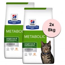 Hill\'s Prescription Diet Feline Metabolic weight loss & maintenance 2 x 8 kg