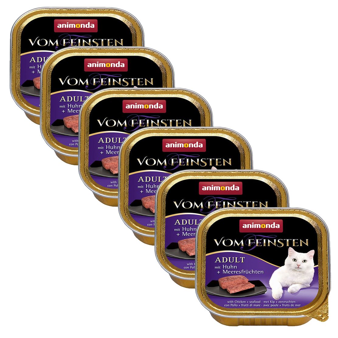 Animonda Vom Feinsten Adult Cats - pui și fructe de mare 6 x 100 g