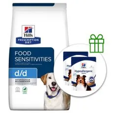 Hill's Prescription Diet Canine d/d Food Sensitivities 12 kg + 2x recompense GRATUIT