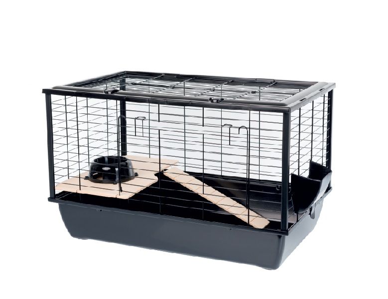 Cușcă pentru rozătoare și animale mici Bunny 80 De Luxe NEGRU