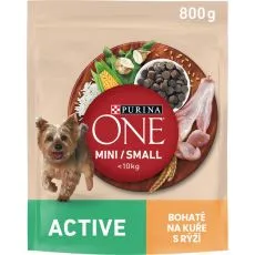 PURINA ONE MINI/SMALL Active, pui cu orez 800 g