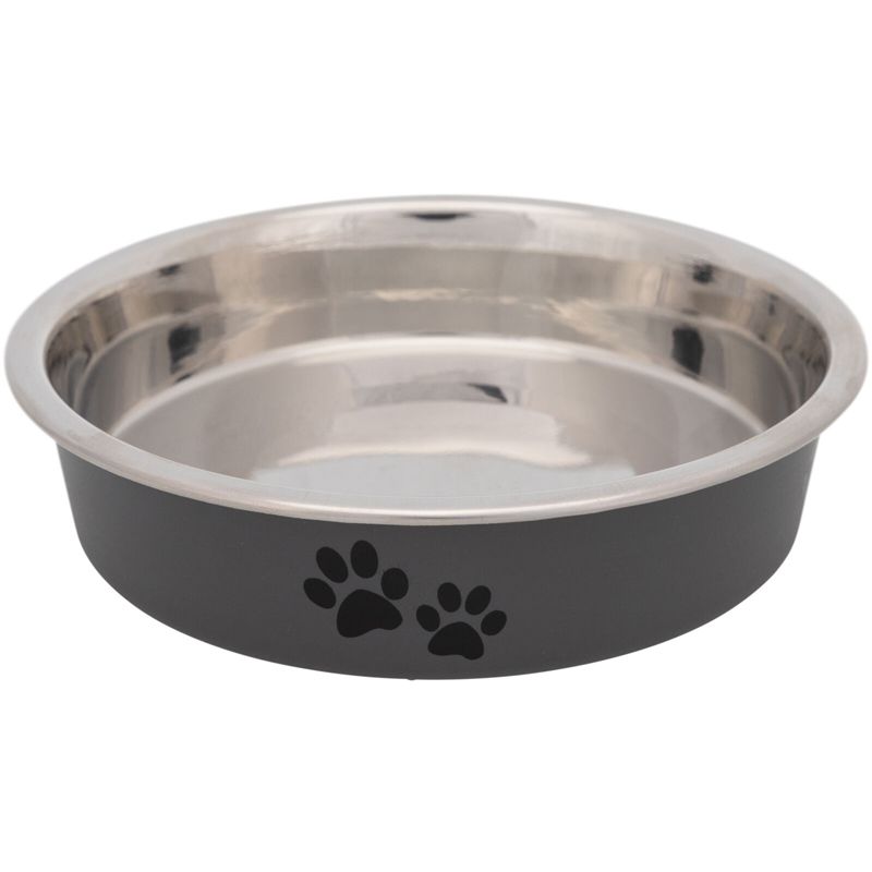 Trixie Bol pentru pisici din oțel inoxidabil - labe, 0,25 l / ø 13 cm