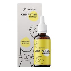 CURE POINT CBD CBD Pet 5% ulei cu aromă de pui, 10 ml