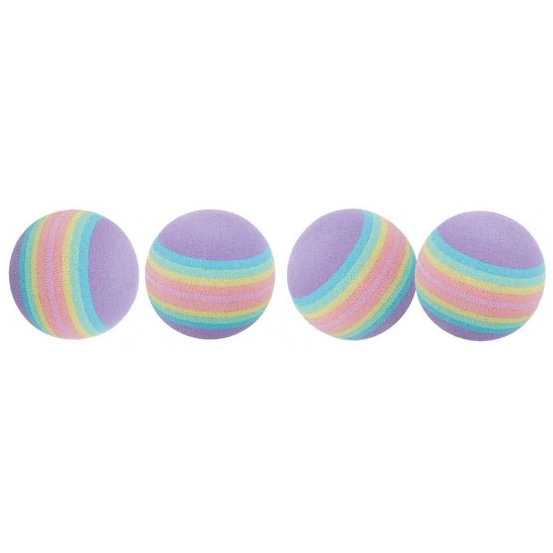 Trixie Rainbow - Bile de spumă curcubeu pentru pisici 4 cm / 4 buc.
