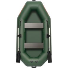 Barcă Kolibri K-240T verde - podea cu lamelă + suport motor
