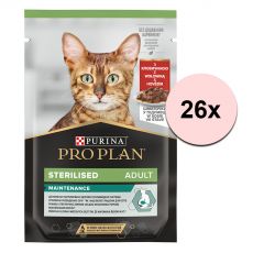 PURINA PRO PLAN CAT STERILISED MAINTENANCE de carne de vită 26 x 85 g