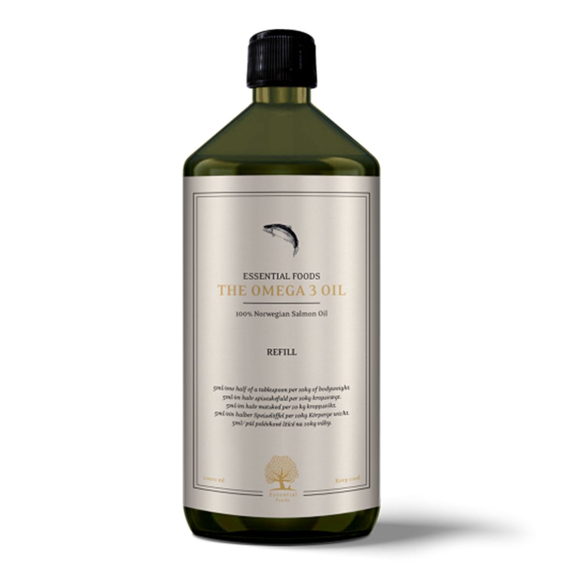 ESSENTIALFOODS Omega 3 Oil - 100 % ulei de somon, 1 l