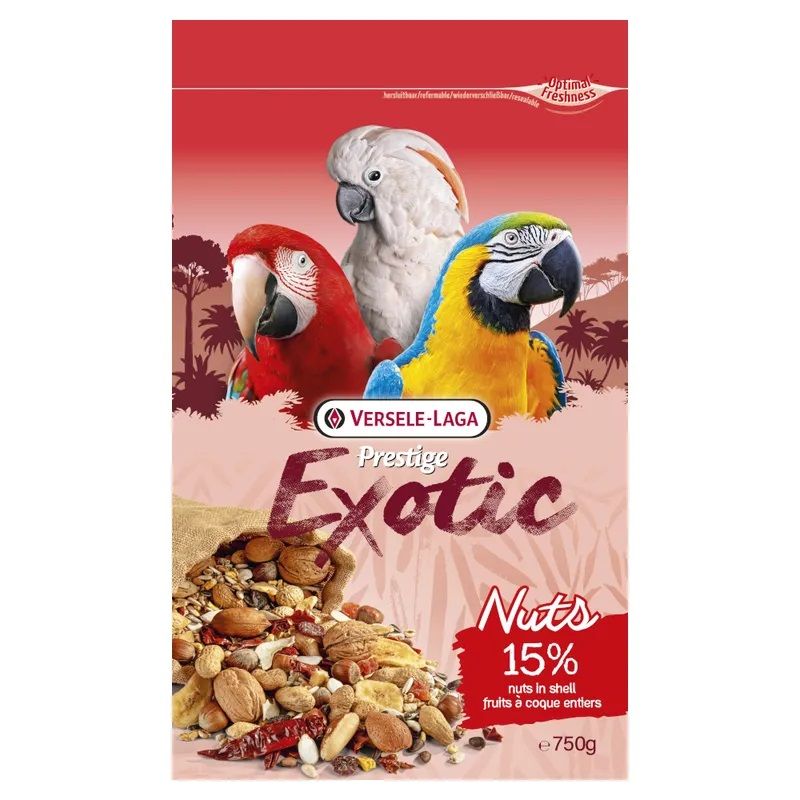 Versele Laga Amestec de nuci pentru papagali Prestige Premium Exotic Nut 750 g