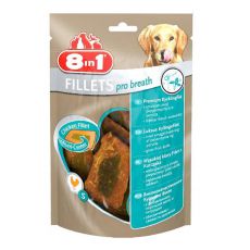 Chicken fillets for dogs 8 in 1 FILLETS PRO BREATH - 80g